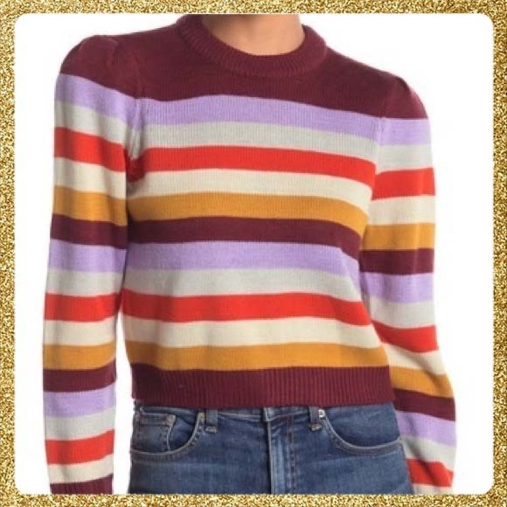 🌟HP🌟 Wayf Emma Striped Crop Sweater